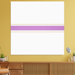 Chic Lavender Golden Brown Tävla Rand On White Canvastryck