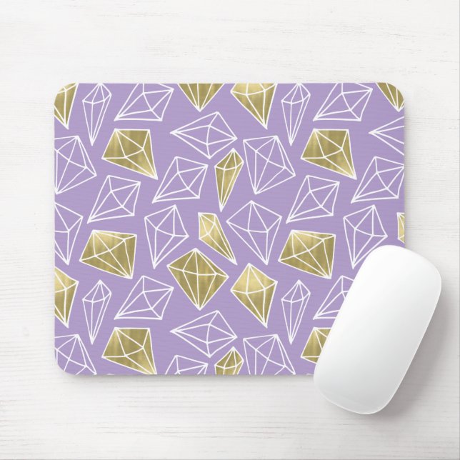 Chic Lavender Guld Diamonds jul Musmatta (Med mus)