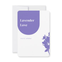 Chic Lavender Kärlek Modern Lila Bröllop