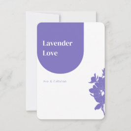Chic Lavender Kärlek Modern Lila Bröllop OSA Kort