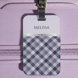 Chic Lavender Plaid Boutique Travel Accessory Bagagebricka