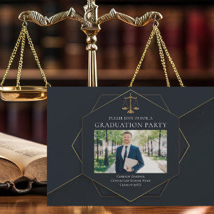 Chic Law School Photo Studentfest Inbjudningar