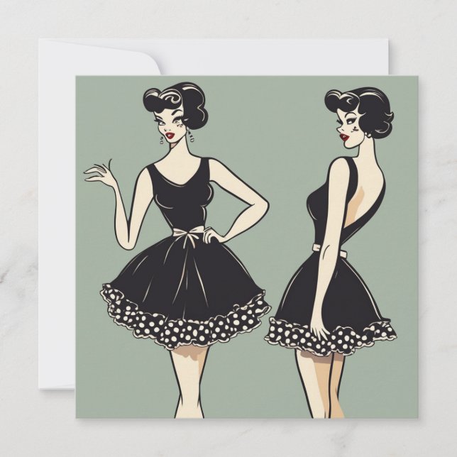 Chic-LBD-kort: Effektiv utbildning Inbjudningar (Framsida)