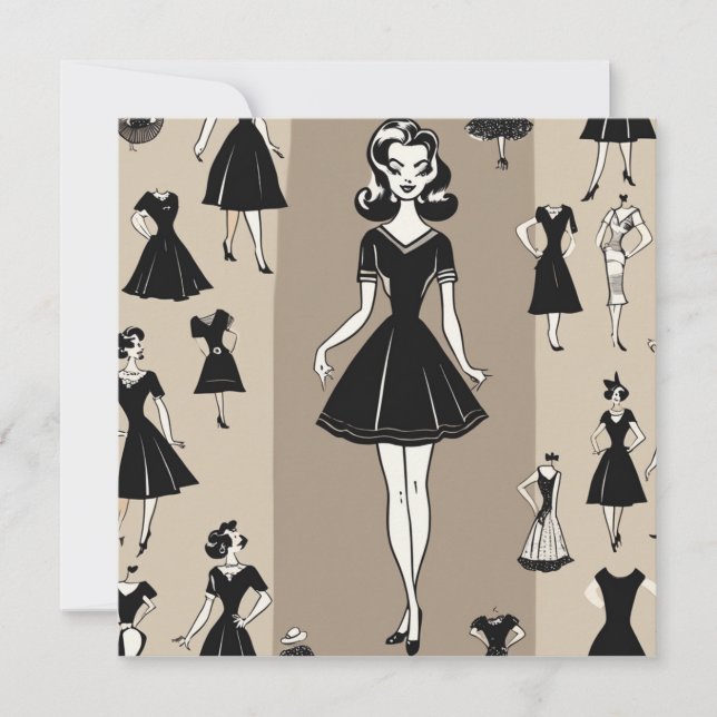 Chic-LBD-kort: Effektiv utbildning Inbjudningar (Framsida)