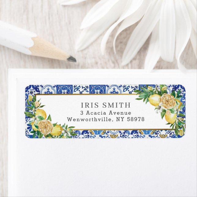 Chic Lemon Mediterranean Greenery Returadress Returadress Etikett (Insitu)