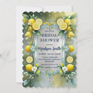 Chic Lemon Mediterranean Summer Möhippa Inbjudningar