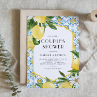 Chic Lemon Mediterranean Summer Par Shower