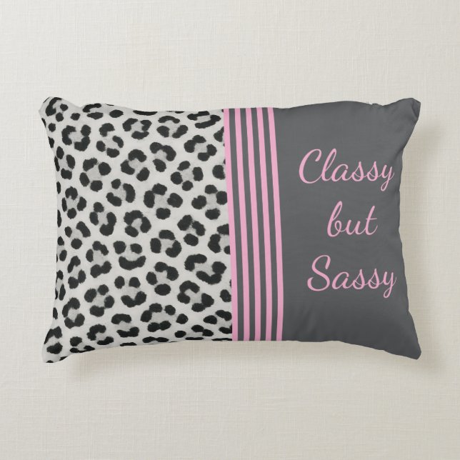 Chic Leopard accent Pillow - Classy Girl Stil Prydnadskudde (Framsidan)