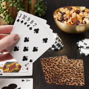 Chic Leopard Animal Print Casinokort