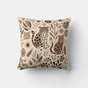 Chic Leopard Blommigt Design for Trendig Home Kudde