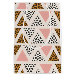 Chic leopard- och rosa triangelmönster