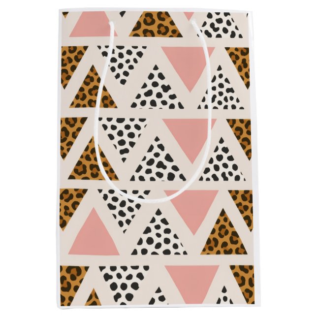 Chic leopard- och rosa triangelmönster (Framsidan)