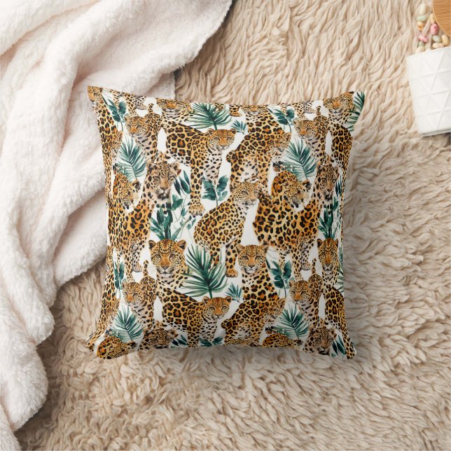 Chic Leopard Print Dekorativ kudde - Snyggt & Mysi (Filt)