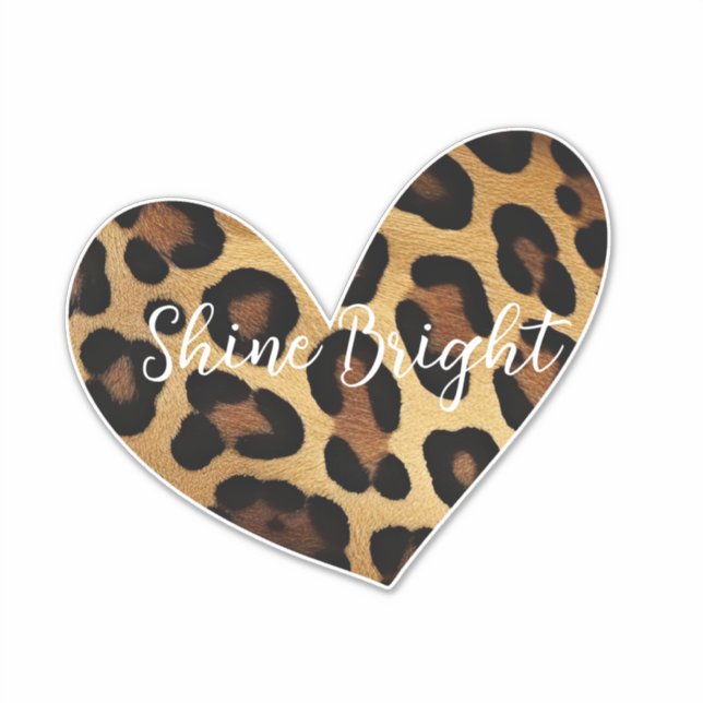 Chic Leopard Skriv ut Klistermärken (Framsida)