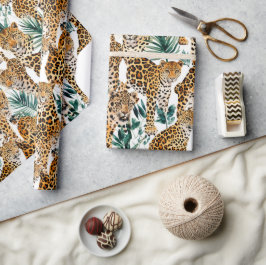 Chic Leopard Skriv ut Papper radbrytning - fetstil Presentpapper