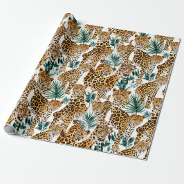 Chic Leopard Skriv ut Papper radbrytning - fetstil Presentpapper