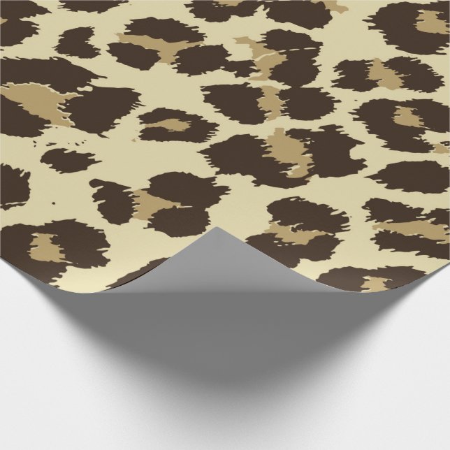 Chic Leopard Skriv ut Papper radbrytning Presentpapper (Hörn)