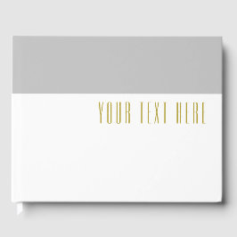 Chic Light Grått Top Färg Blockera på vit text Gästböcker