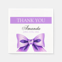 Chic Lila Bow Coquette Girl Sweet 16 Birthday