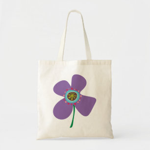 Chic Lila Daisy Pop Sommarblomma Whimsical Cute Tygkasse