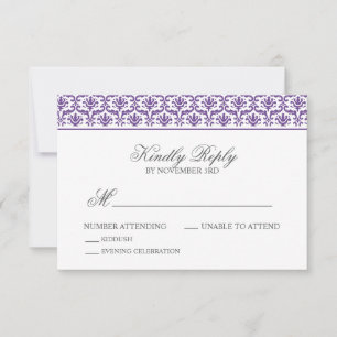Chic Lila Damask Bat mitzvah OSA Kort