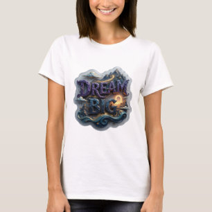 Chic lila DREAM BIG skräddarsydd t-shirt