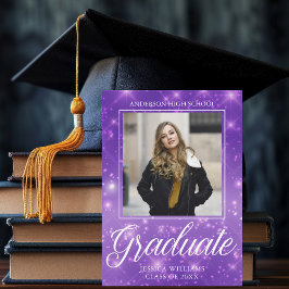 Chic Lila Gnistra Student Photo 2025 Studenten Meddelande