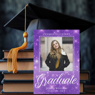 Chic Lila Gnistra Student Photo 2025 Studenten Meddelande