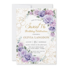 Chic Lila Lilac Lavender Ro Sweet 16 Birthday