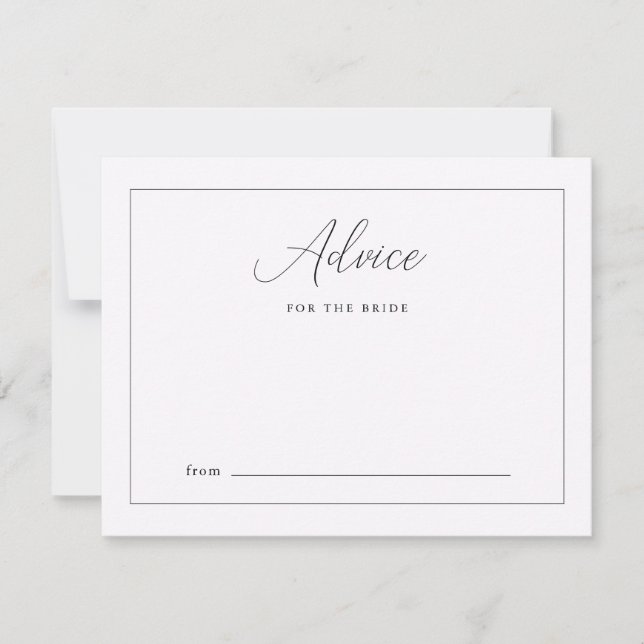 Chic Lila med Calligraphy Advice for Bride (Framsida)