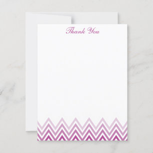 Chic Lila Ombre Chevrons Note Card Inbjudningar