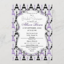 Chic Lila Paris Eiffel Torn Möhippa