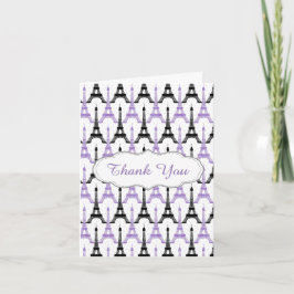 Chic Lila Paris Eiffel Torn Party Tack Kort