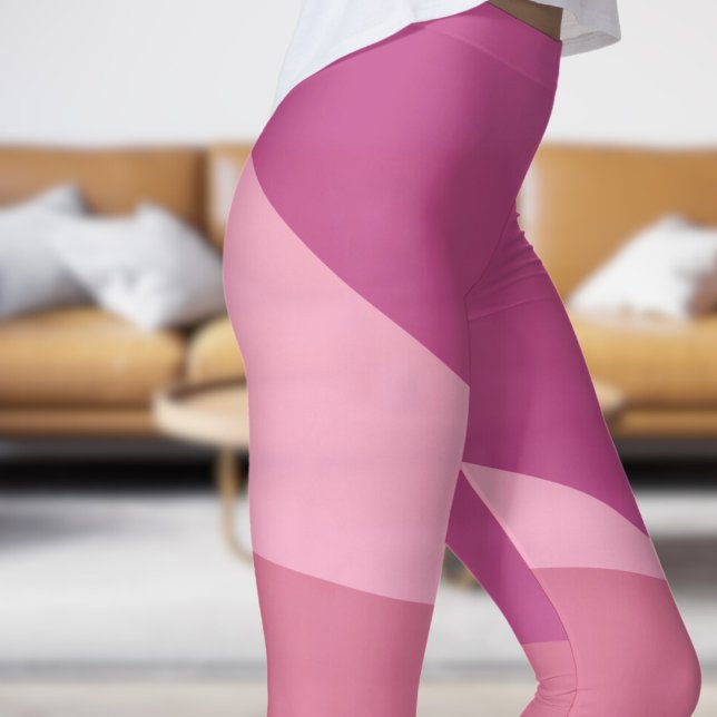 Chic Lila Plum Angles Leggings (Chic Purple Plum Angles Leggings)
