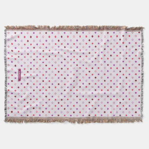 Chic lila polka dots mönster filt