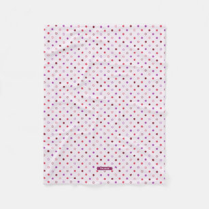 Chic lila polka dots mönster fleecefilt