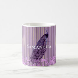 Chic Lila Rand Peacock Kaffemugg