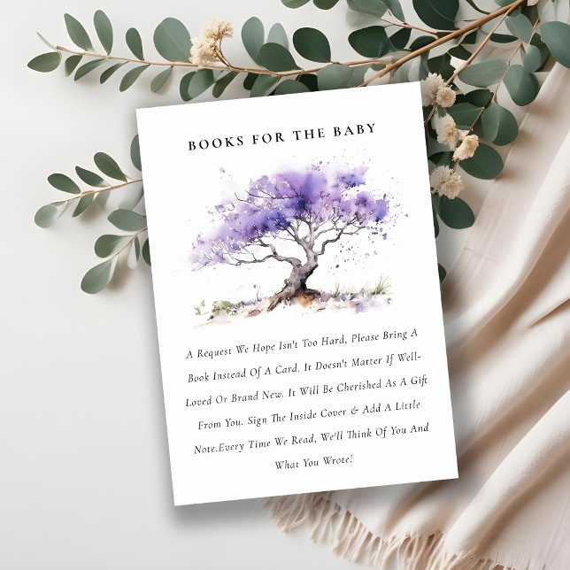 Chic Lilac Jacaranda Träd Bokar för babyskor Tilläggskort (Skapare uppladdad)