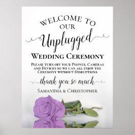 Chic Lilac Lila Ro Unplugged Bröllop Ceremony Poster