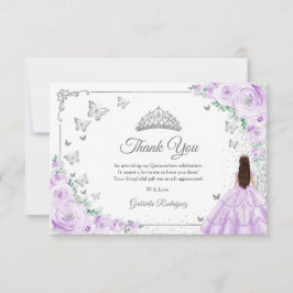 Chic Lilac Purple Roses Silver Quinceanera Tack Kort