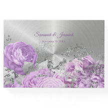 Chic Lilac Silver Blommigt Anpassade Bröllop