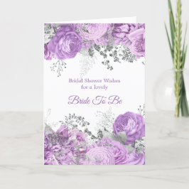 Chic Lilac Silver Blommigt Möhippa Kort