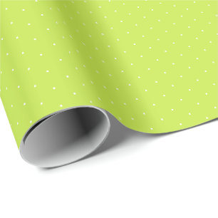 Chic lime grön vit liten polka dots mönster söt presentpapper