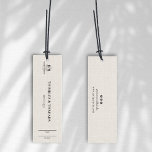 Chic Linen Business Logo Boutique Price Hang Tag Litet Visitkort<br><div class="desc">This modern minimal faux linen business marketing sticker is an easy-to-edit design that allows you to add your business name and contact information easily! Prepare for your next vendor event,  trade show,  or other business event with our tan business sticker!</div>