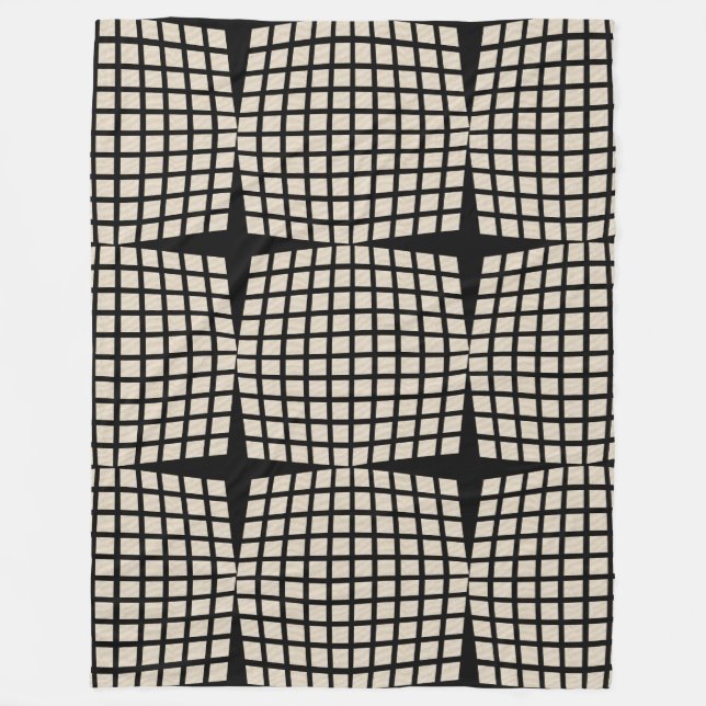 Chic Linen Check Mönster Checkat Blanket Fleecefilt (Framsidan)