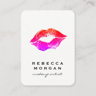 Chic Lipstick Kiss Visitkort