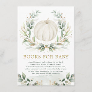 Chic Little Pumpkin Greenery Guld Bokar för Baby Tilläggskort