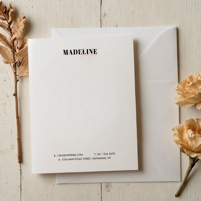 Chic Ljus rosa Girly Business Anteckningsblock (Skapare uppladdad)