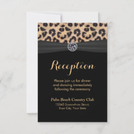 Chic Ljusdiamant Leopard bröllopsmottagning Inbjudningar