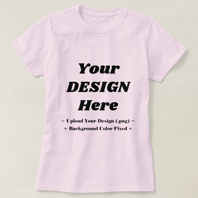 Chic ljusrosa t-shirt för ett lätt och graciöst ut (Design framsida)